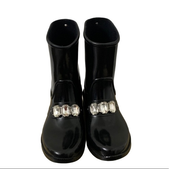 MICHAEL Michael Kors Leslie Rainboots size 7 black boots - Picture 2 of 8